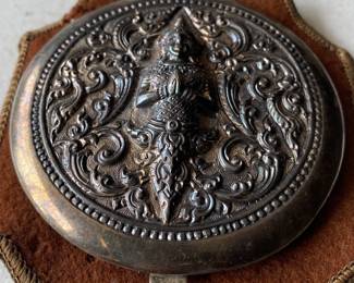 Sterling Silver Siamese Compact