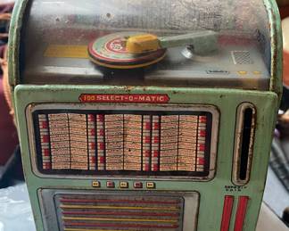 Small Battery-Operated Tin Litho Juke Box
