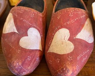 1945 Antwerp Souvenir Wooden Shoes