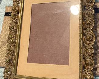Vintage Ornate Brass Picture Frame 