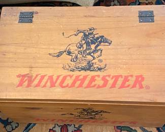 Wooden Winchester Ammunition/Storage Box  