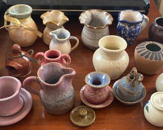 Miniature Pottery Pieces from Seagrove and More