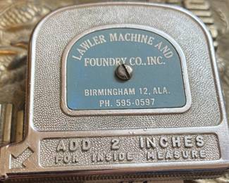 Lawler Machine and Foundry Company Advertising Tape Measure Birmingham, Alabama