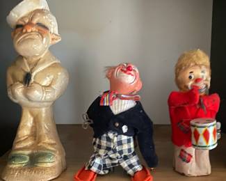 Chalkware Sailor/Clowns