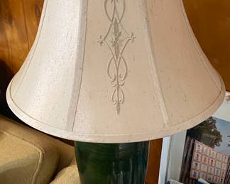 Green Pottery Lamp