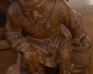 Oriental Wooden Carved Statue