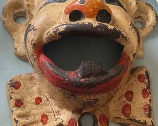 Cast Iron Wall Mount Figural Clown Bottle Opener