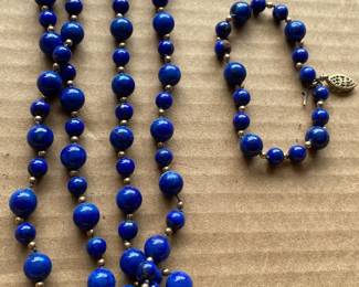 Lapis Necklace and Bracelet