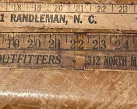 Old Lexington N.C. Advertising Yard Stick