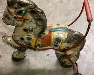 Vintage Metal MOBO Pony Express Horse