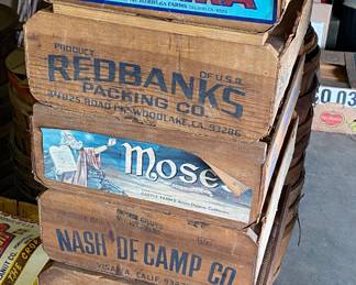 Vintage Paper Label Fruit Crates