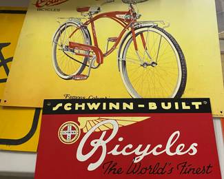 Schwinn and Columbia Bicycles Signs