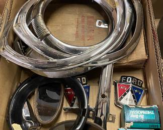 Old Car Light Trim Pieces and Logos