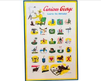 Framed Curious George Learns The Alphabet Poster