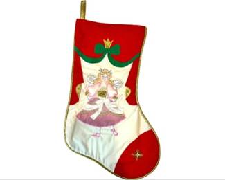 Christmas Stocking With Angel Applique By House Of Hatten, Inc. - Made In The Phillipines