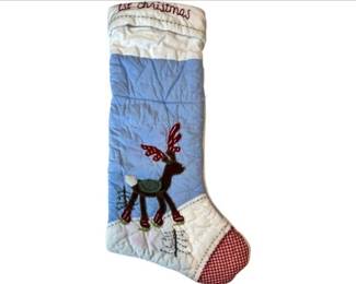 Patchwork Quilt Style Christmas Stocking - First Christmas