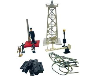Lionel Rotating Beacon Tower, Flagman And Other Lionel Track Items