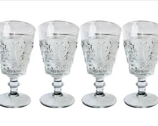 American Pressed Glass - "Duncan Miller Clear Sandwich" Glass Stemmed Wine