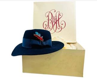 Vintage Betmar For B. Altman Fedora Hat With Original B. Altman Hat Box