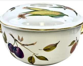 Royal Worcester Evesham Gold Porcelain Covered Casserole Dish