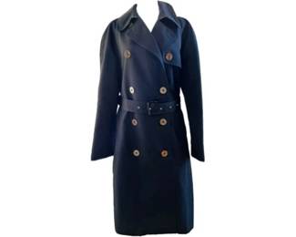 Ralph Lauren Women's Black Trench Coat -size XL - With Belt
