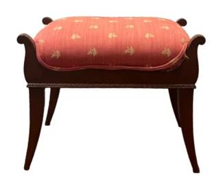 Neoclassical Style Small Upholstered Bench