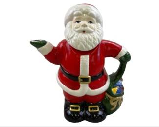 Santa Teapot - Hand Decorated Ceramic - With Original Box