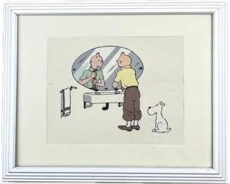 Adventures Of TinTin Cartoon Framed Print