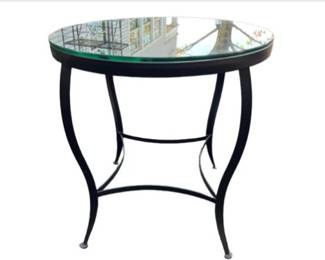 Glass Top Metal Table