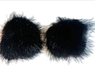 Vintage Mink Fur Shoe Clips - Never Used