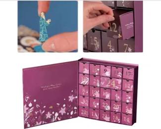 Christmas Advent Calendar Box With Puzzle Pieces Inside Each Numeric Drawer