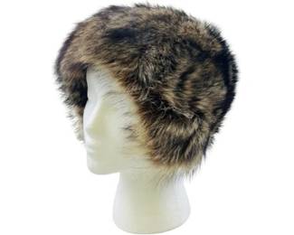 Vintage Raccoon Hat With Satin Lining & Hat Box