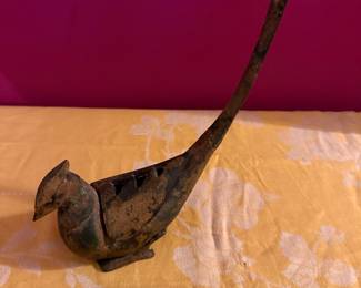 MCM Japanese Cast Metal Bird Incense Burner                      1 of 3
