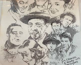 Mayberry Cast Reunion Sheet with Autographs