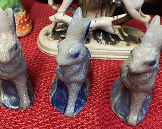 Small Rowe Pottery Rabbits