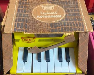 Vintage Emenee Keyboard Accordion in Box
