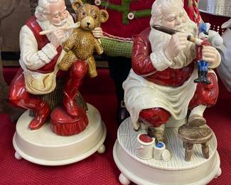 Vintage Santa Claus Music Boxes