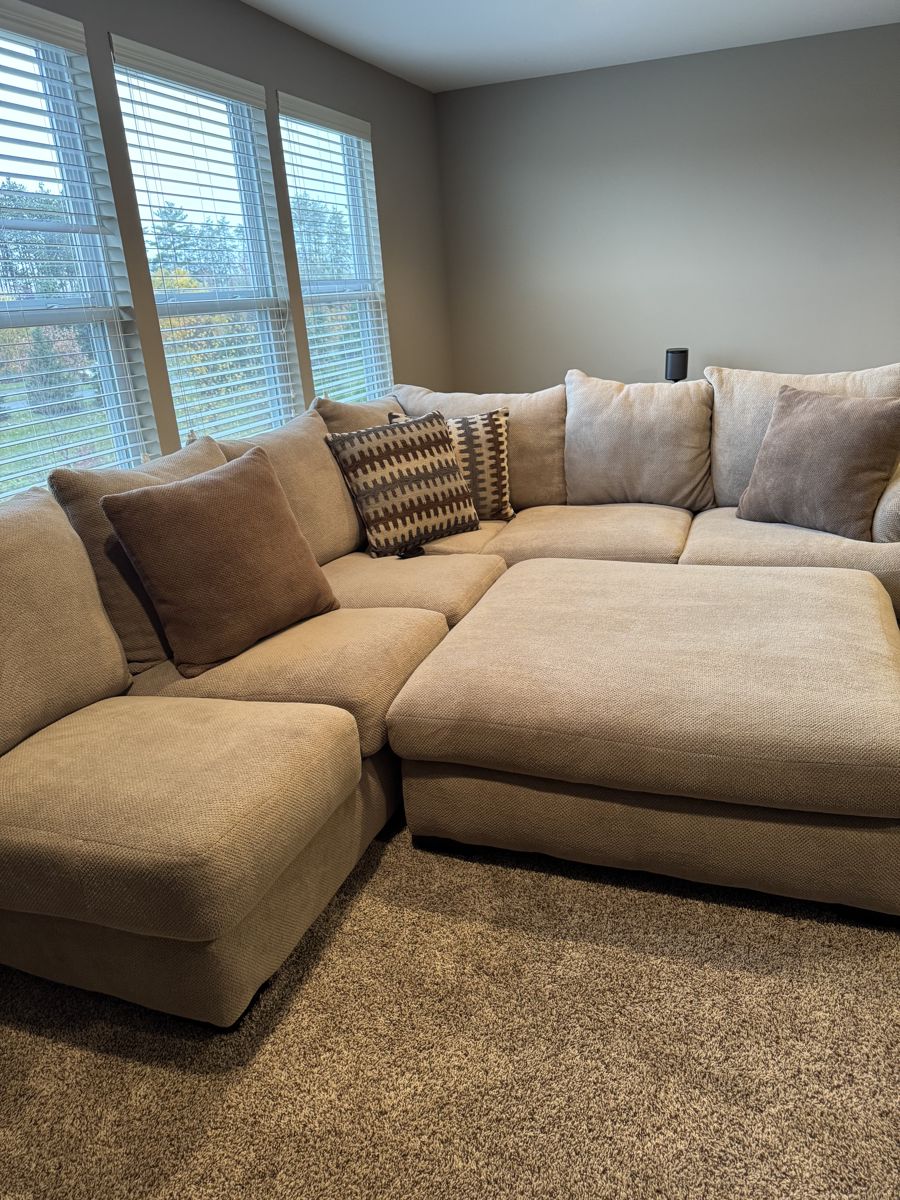 Large sectional with Ottoman