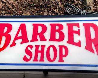 Lighted Barber Shop Sign