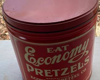 Vintage Economy Pretzels Tin (Allentown, Pa.)