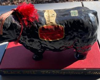 Vintage Black Bull Scotch Decanter