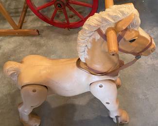Vintage Plastic Riding Horse Toy