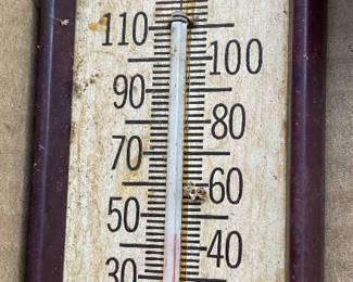 Small S. W. Davis Commercial Refrigeration Advertising Thermometer Greensboro, N.C.