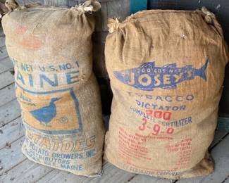Old Potato and Tobacco Sacks (Neat Graphics)
