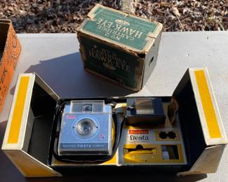 Boxed Fiesta and Old No. 2 Hawkeye Cartridge Cameras