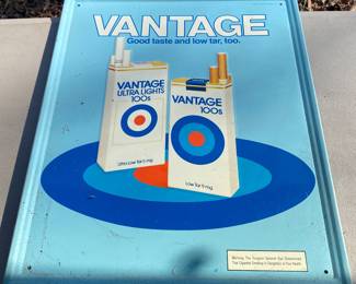Vantage Cigarette Metal Sign