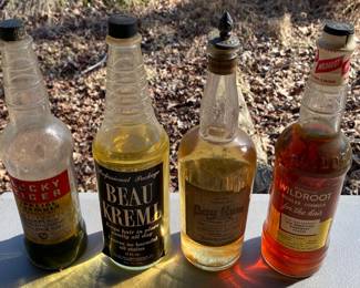 Vintage Paper Label Barber Bottle