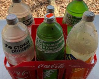 Vintage Coca Cola Products Paper Label Bottles