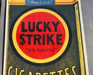 Porcelain Lucky Strike Sign