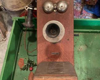 Sears & Roebuck Wooden Wall Telephone